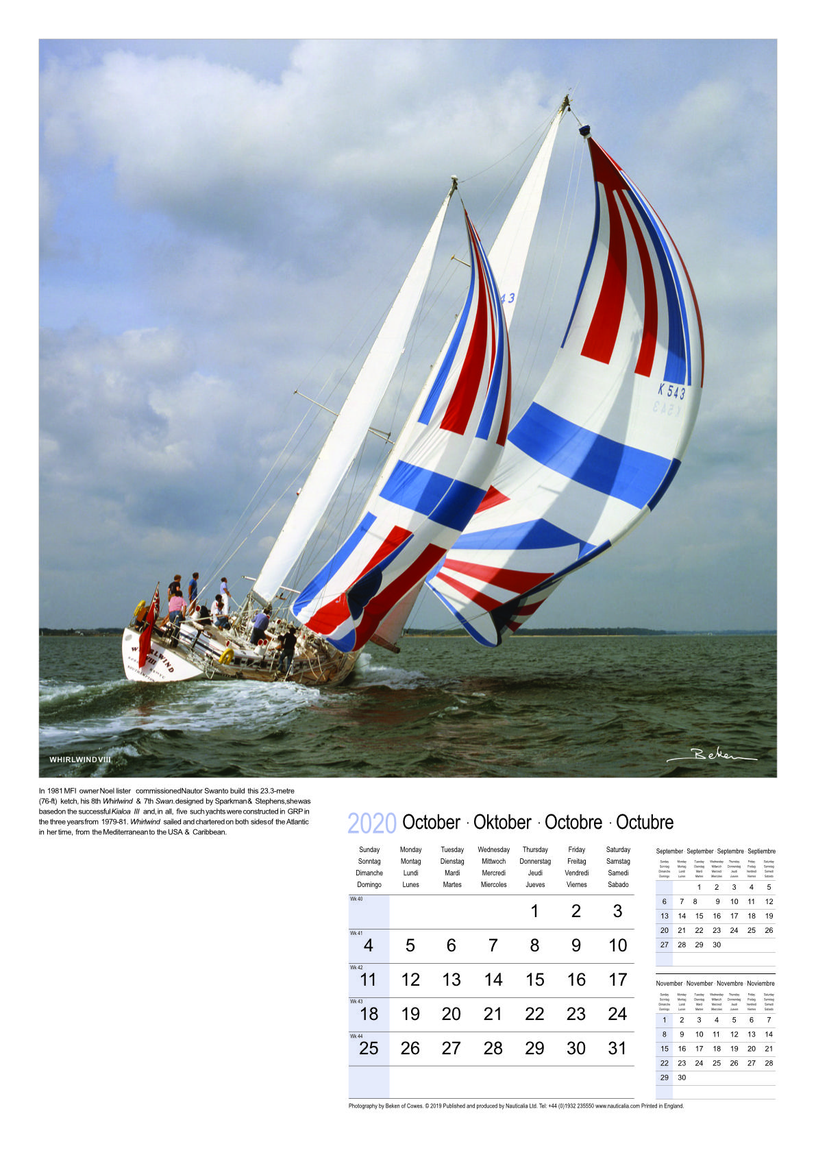 Calendar Yachting Beken of Cowes Marine Photography